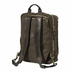 Beretta by Campomaggi Washed Canvas & Leather Laptop Backpack 8 Beretta by Campomaggi Washed Canvas & Leather Laptop Backpack -Beretta Store BS311T09830862 CLOSEUP2