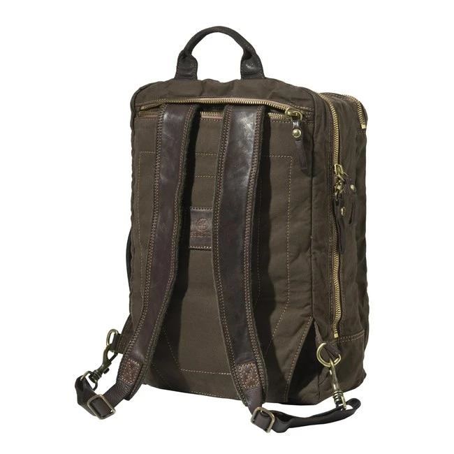 Beretta by Campomaggi Washed Canvas & Leather Laptop Backpack 5 Beretta by Campomaggi Washed Canvas & Leather Laptop Backpack - Image 3