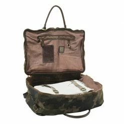 Beretta by Campomaggi Washed Canvas Camo & Leather Travel Bag 9 Beretta by Campomaggi Washed Canvas Camo & Leather Travel Bag -Beretta Store BS321T0984075F CLOSEUP3
