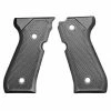 Beretta 92 Series Aluminum Checkered Grips w/ Trident Logo -Beretta Store E00690 011