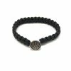Beretta Bracelet Sterling Silver Logo - Black Color -Beretta Store E02815 01