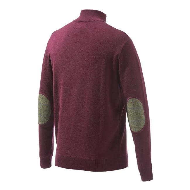 Beretta Light Merino Half Zip Sweater Bordeaux 4 Beretta Light Merino Half Zip Sweater Bordeaux - Image 2