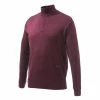 Beretta Light Merino Half Zip Sweater Bordeaux -Beretta Store PU022T14790038 FRONT1